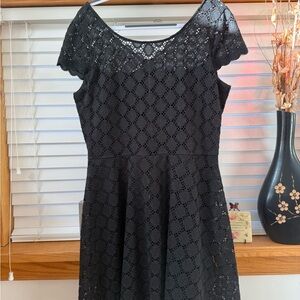 Ronni Nicole Black Lace Mini Dress